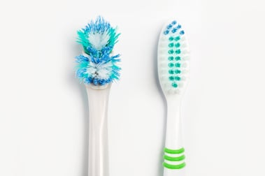 old tooth brush new tooth brush fresh bristles