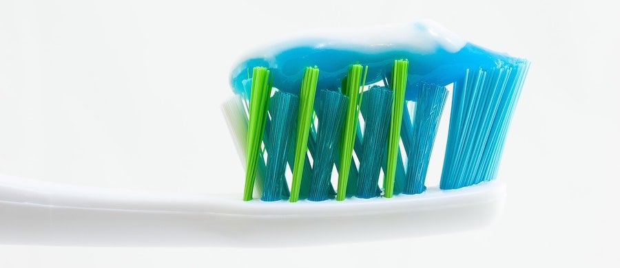 toothbrush with tooth paste